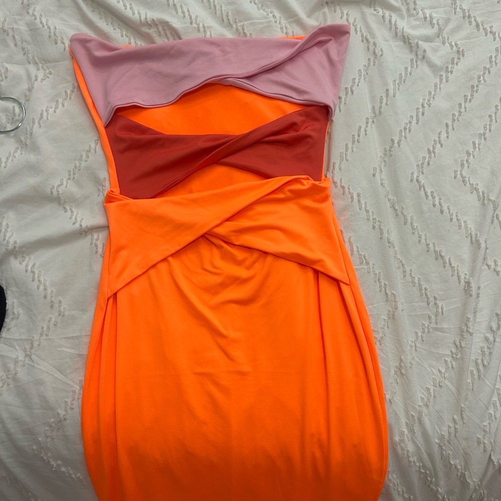 Amazon Women's Strapless Maxi Dress - Pink, Red, Orange